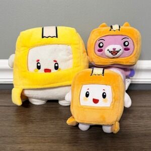 LankyBox Plush Toy Set Foxy and Boxy Large - Medium Stuffed Animal Toy Lot of 3